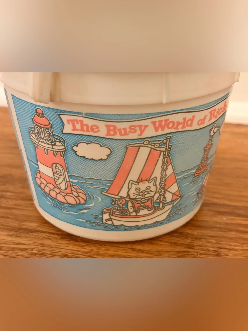 Chick-Fil-A Busy World of Richard Scarry 1993 Vintage Meal Bucket Pail 90s Kid
